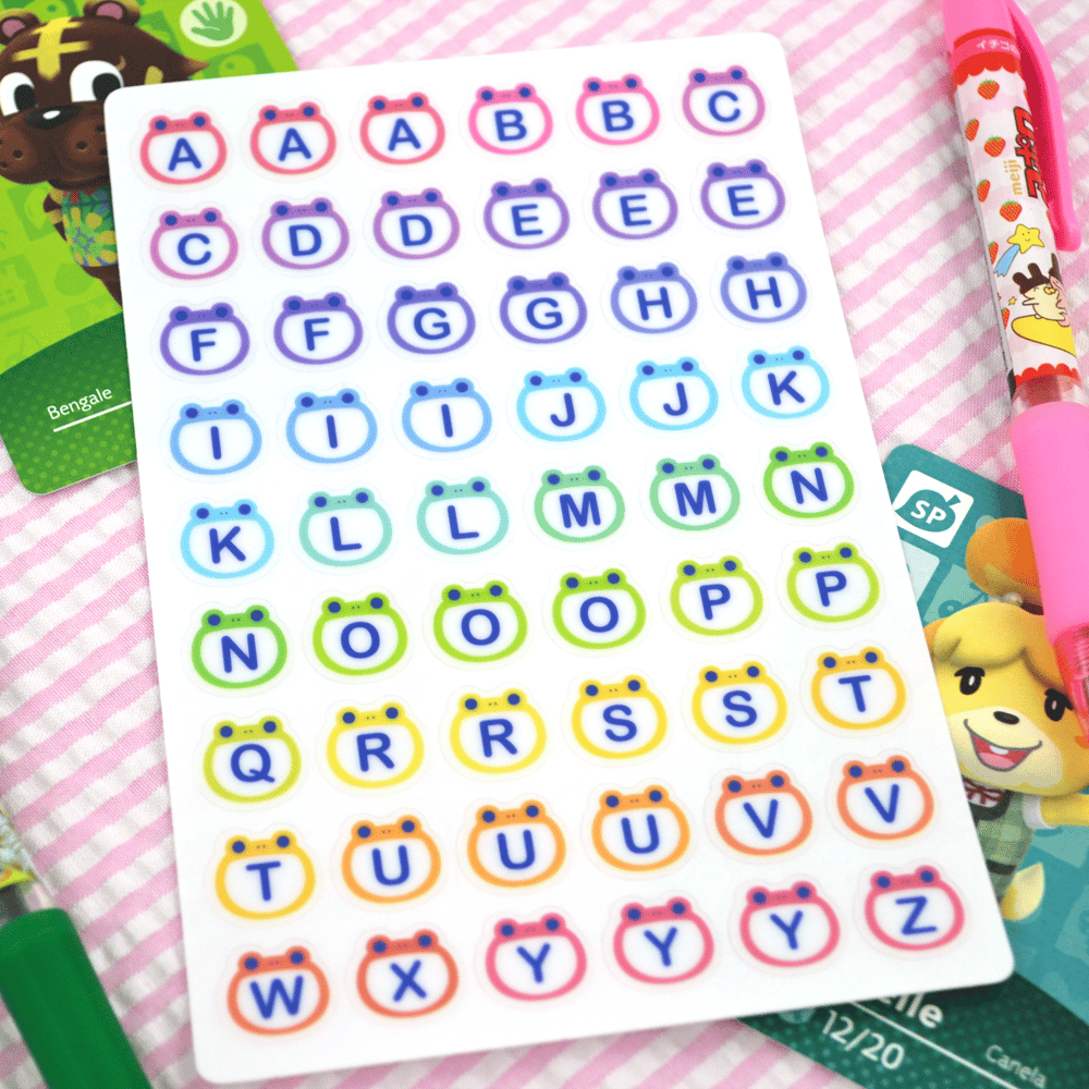 Town Tune Alphabet Sticker Sheet - Vinyl
