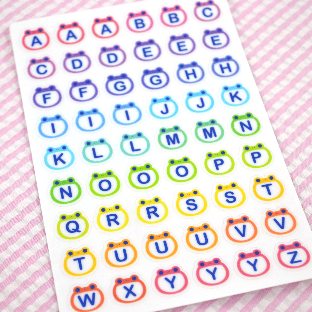 Town Tune Alphabet Sticker Sheet - Vinyl