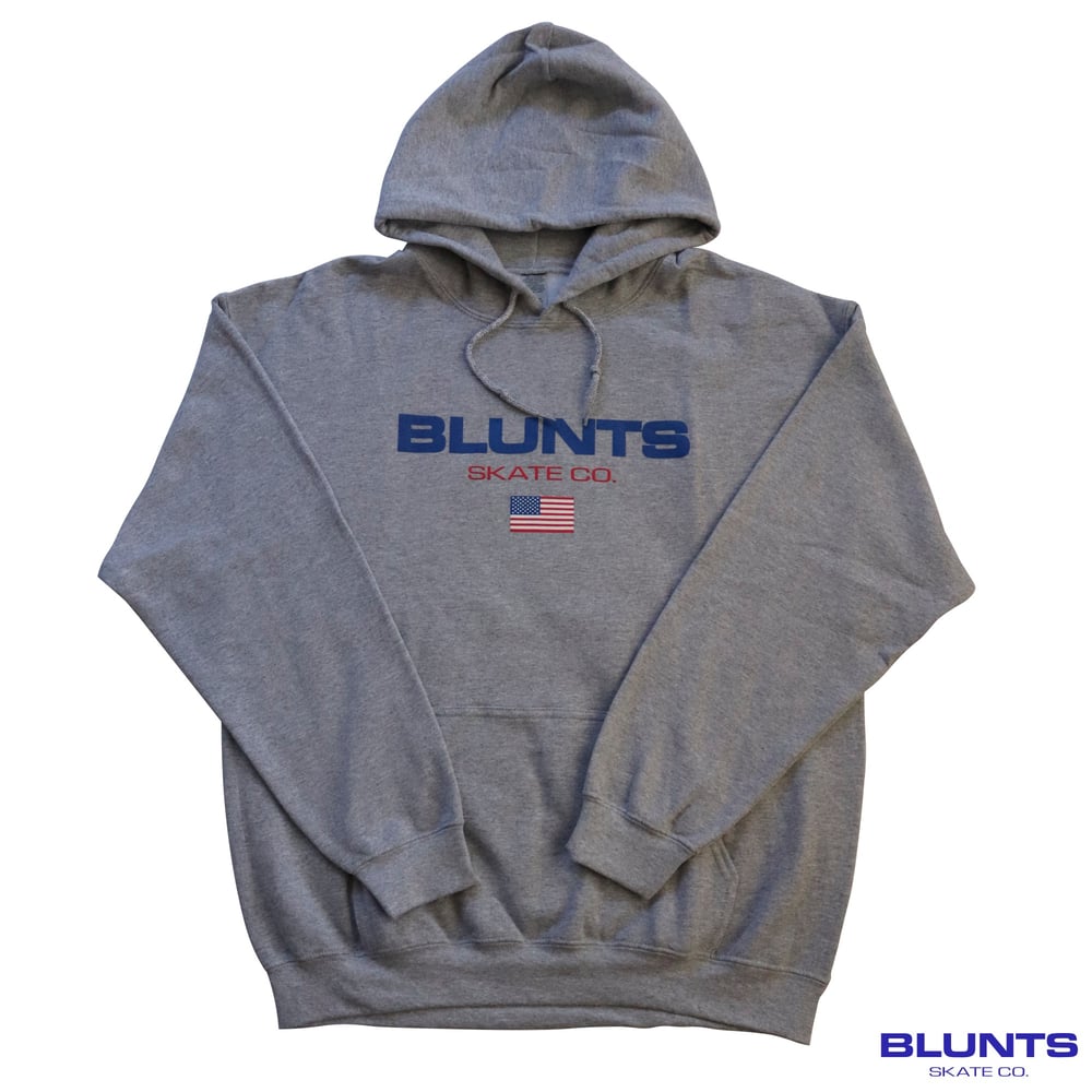 Image of (ATHLETIC GREY) OG BLUNTS USA HOODED SWEATSHIRT