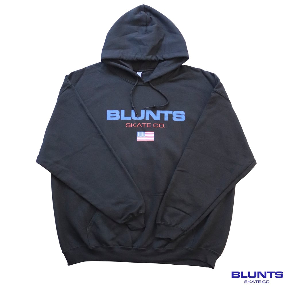 Image of (BLACK) OG BLUNTS USA HOODED SWEATSHIRT