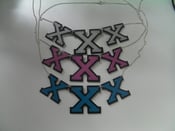 Image of xXx necklace - pink, white or blue