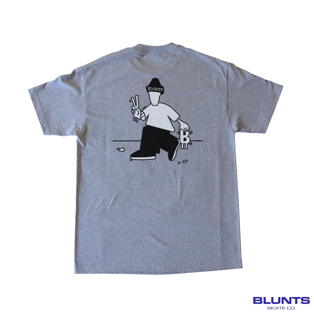 Image of (ATHLETIC GREY) BLUNTS COIN T SHIRT