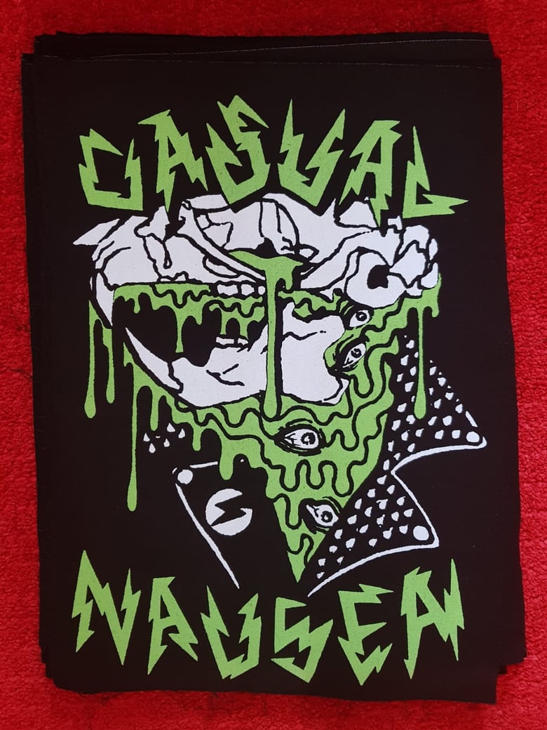 Image of Skull and green ooze back patch 