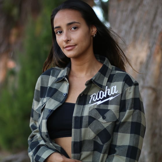 Image of Aloha Waukee Green Flannel