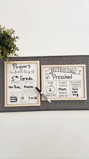 Image of First Day of School Whiteboard/Back to School