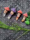 mushroom crystal pendants