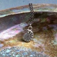 Image 3 of Ammonite Talisman – Handmade Sterling Silver Spiral Necklace, Symbol of Strength & Resilience