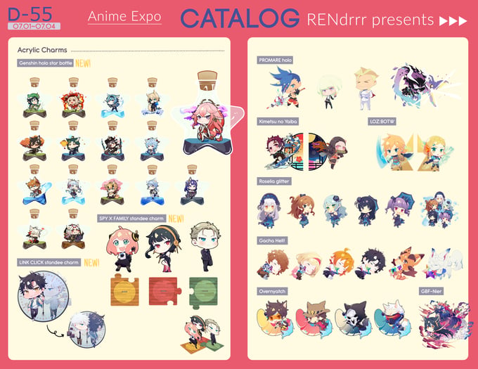Image of Acrylic Charms and Standees