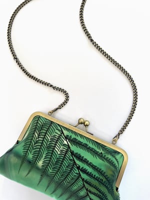 Image of Ferns, printed silk clutch bag