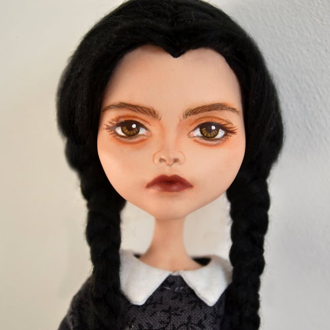 Wednesday | handmade art doll - OOAK Custom Addams family figure (MADE ...