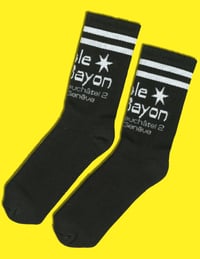 Black/White Double Rayon "business card" Socks