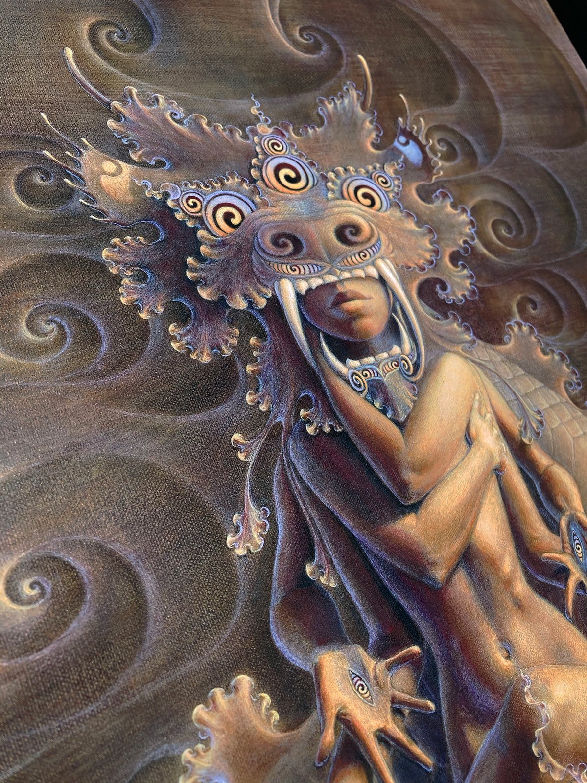 Uzumaki | White Metal Print | Lauren Nova