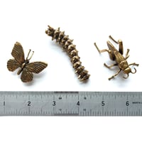 Image 4 of Horned Caterpillar - Brass Insect Ornament