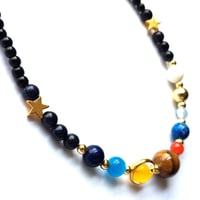 Image 3 of Glittering Planets Astronomy Beaded Necklace
