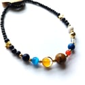 Glittering Planets Astronomy Beaded Necklace