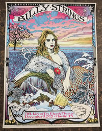 Image 1 of Billy Strings - ACL Live at the Moody Theater.  Dec 3rd, 2021- Austin, TX. Artwork by Caitlin Mattis