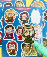 Image 1 of Mini Marvel Sticker Sheet