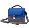 Insulated lunch bag double decker - blue
