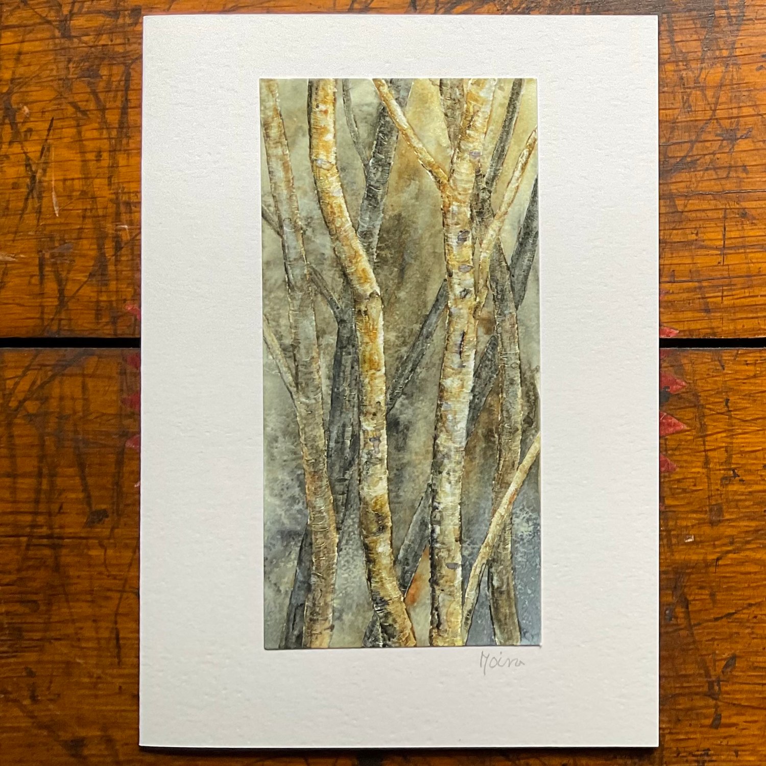 Image of WINTER TREES 1 and 2 ~ GREETINGS CARDS ~ single or set of two