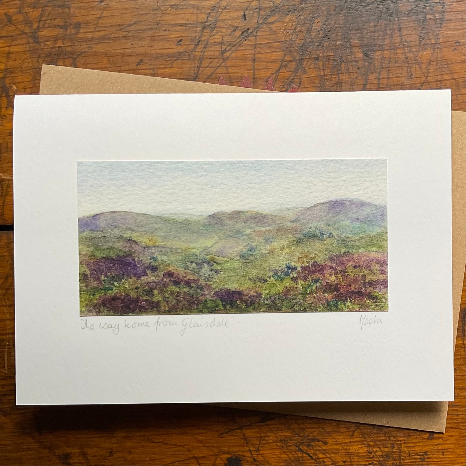 Image of THE WAY HOME FROM GLAISDALE ~ GREETINGS CARD