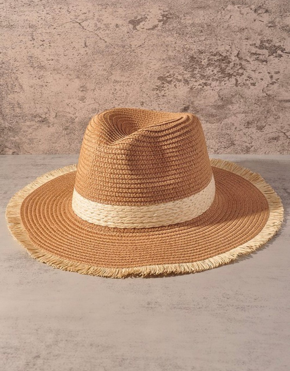 Image of Straw Fedora Hat 