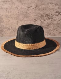 Image 3 of Straw Fedora Hat 