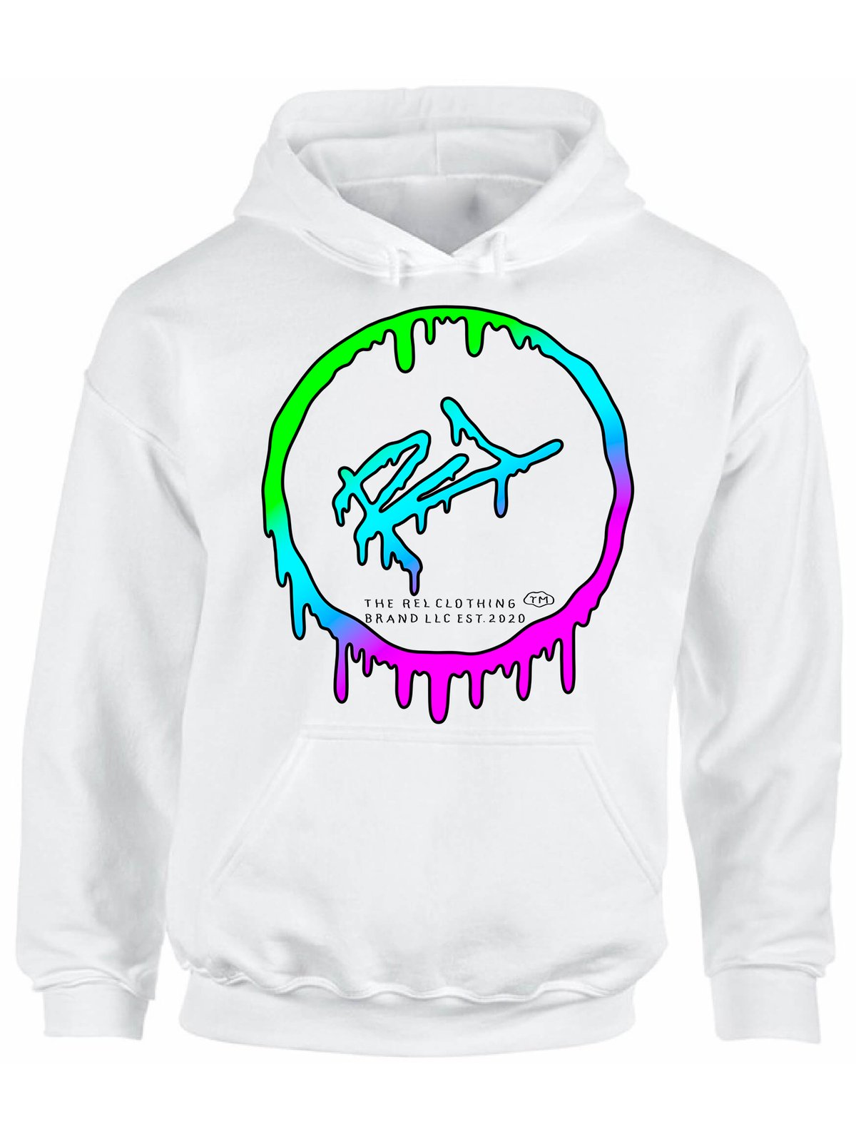 Image of CANDY DRIP LOGO HOODIE IN WHITE 