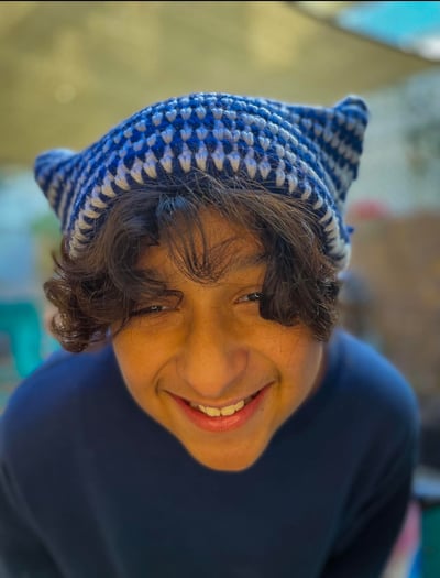 Image of Cat striped beanie