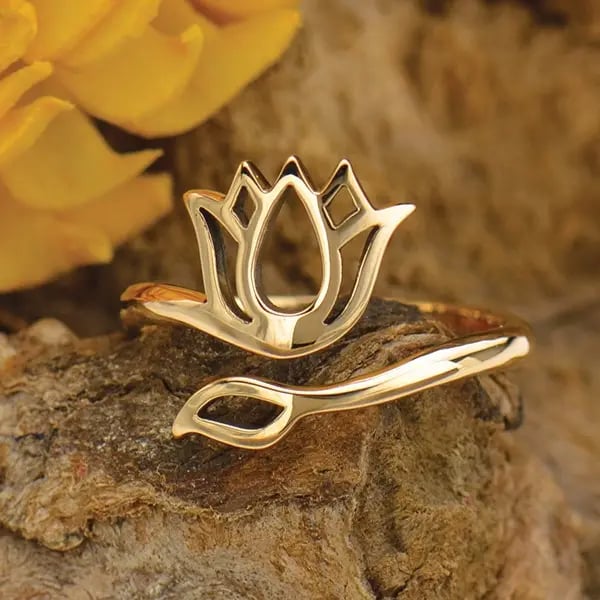 Image of Adjustable Lotus Design Ring