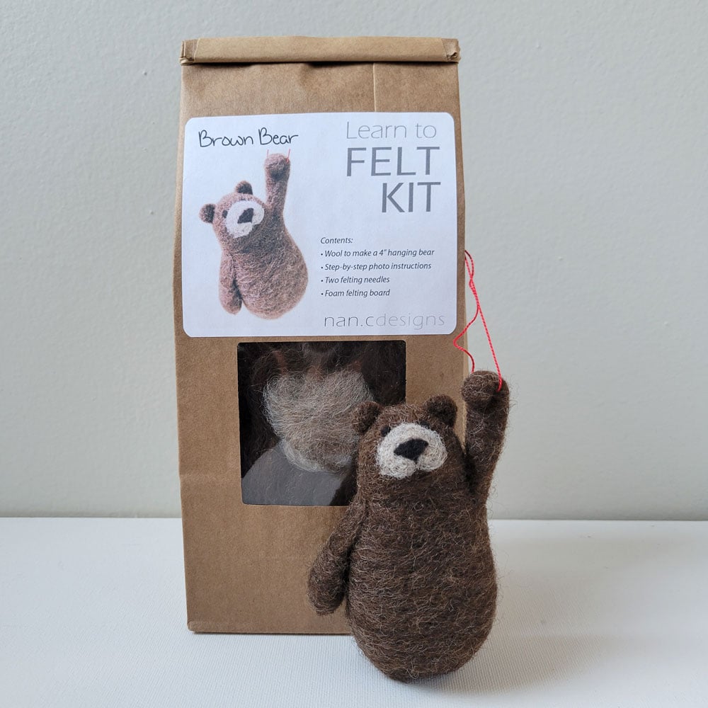 Brown Bear - Needle Felting Kit