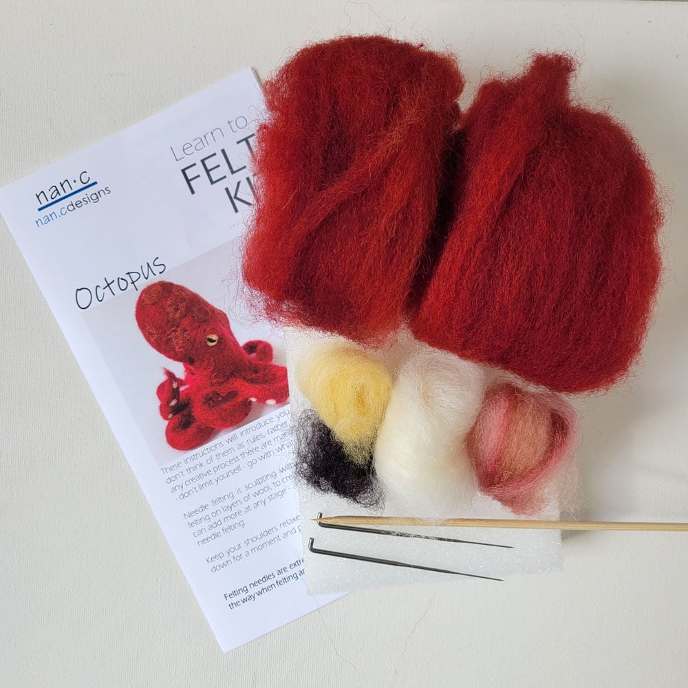 Octopus - Needle Felting Kit