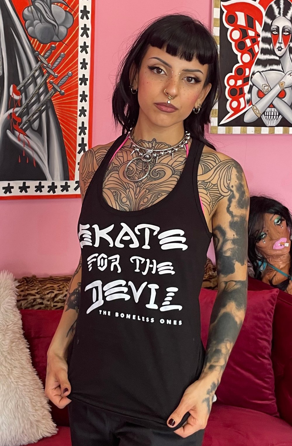 SKULL AND SKATE T-SHIRTS,  WOMENS TANK TOPS & WOMENS BABY DOLL TS