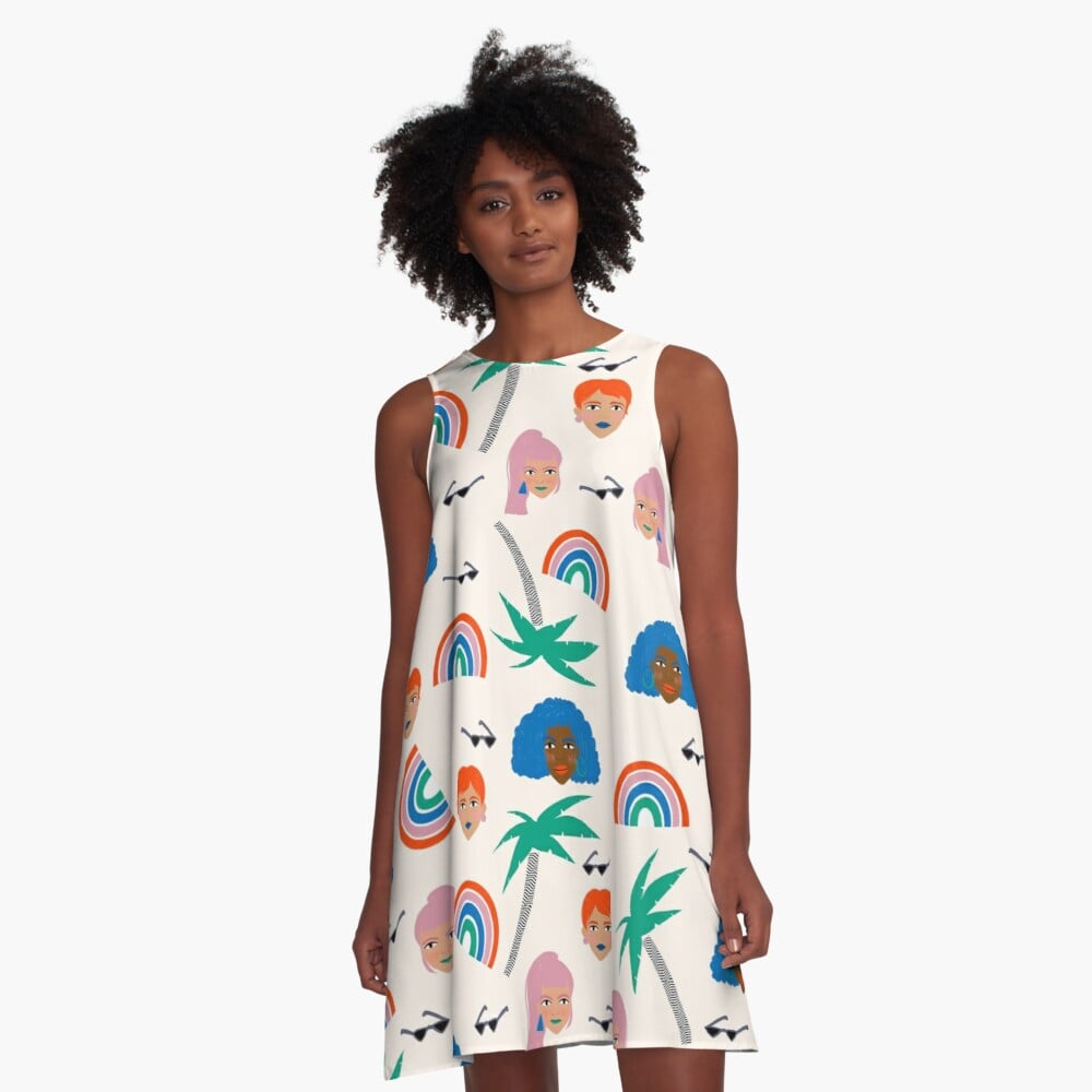 Image of Babes in the Tropic A-line Dress