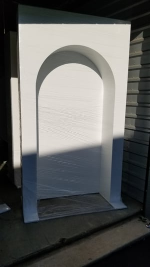 Image of Trio wood white backdrop / set of 3 design  with balloons 