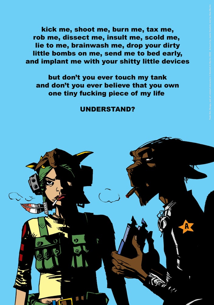 Image of COLLECTOR'S ITEM - TANK GIRL "DECLARATION OF INDEPENDENCE" POSTER MAGAZINE SPECIAL - with ART PRINT!