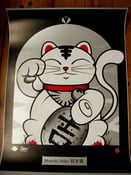 Image of Cheba Money Cat print Silver