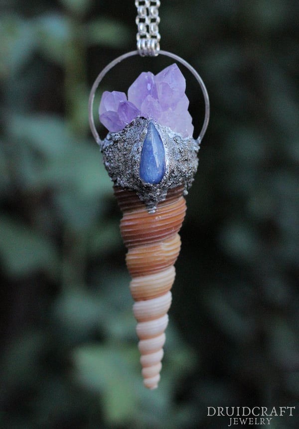 Image of Kyanite Shell Necklace