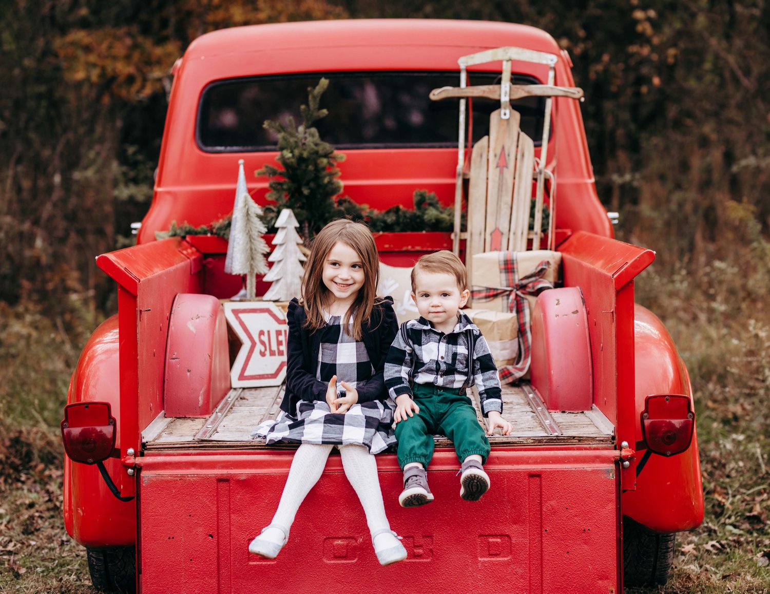 Image of Red Vintage Truck Holiday Mini Sessions 2022