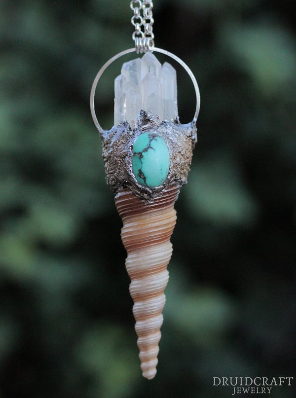 Image of Tibetan Turquoise Shell Necklace
