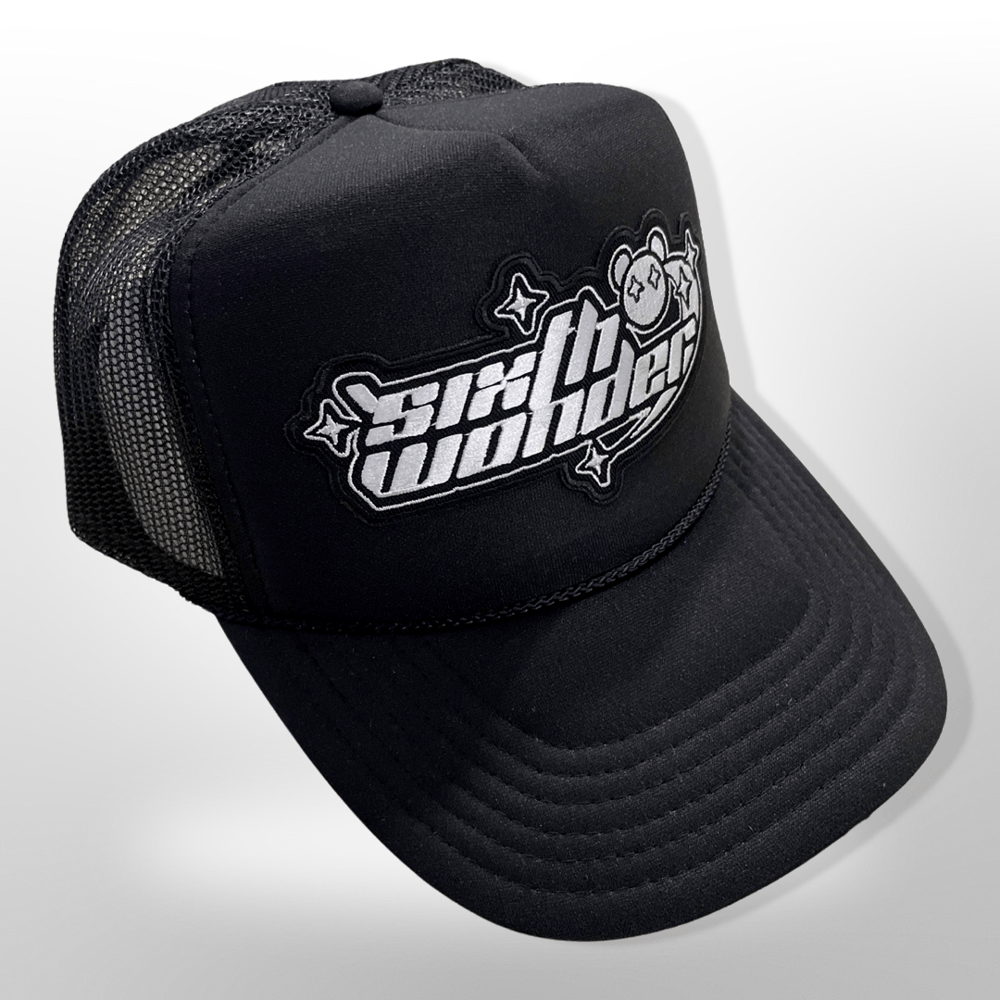 Image of Black/White 6thwonder Logo trucker hat