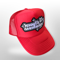 Image 2 of Black/White 6thwonder Logo trucker hat