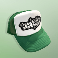 Image 5 of Black/White 6thwonder Logo trucker hat