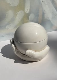 Image 2 of Vintage 80s Hand trinket box 