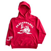 Image 1 of Sizzling Red & White Screenprinted Hoodie