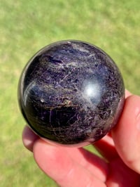 Image 7 of Charoite Aegirine & Pyrite Sphere I Siberia Russia #2952 