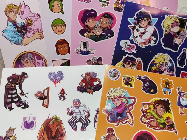 Image of JOJO A5 Sticker Sheets