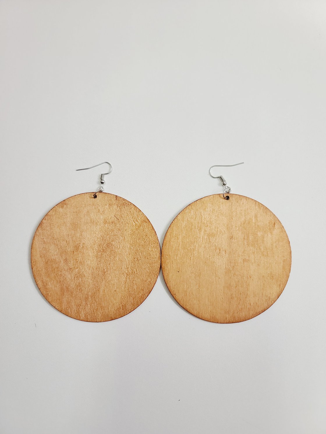 Image of Solid Wooden Circle Earrings
