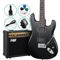 Alpha Electric Guitar And AMP Rock Black Carry Bag Steel String