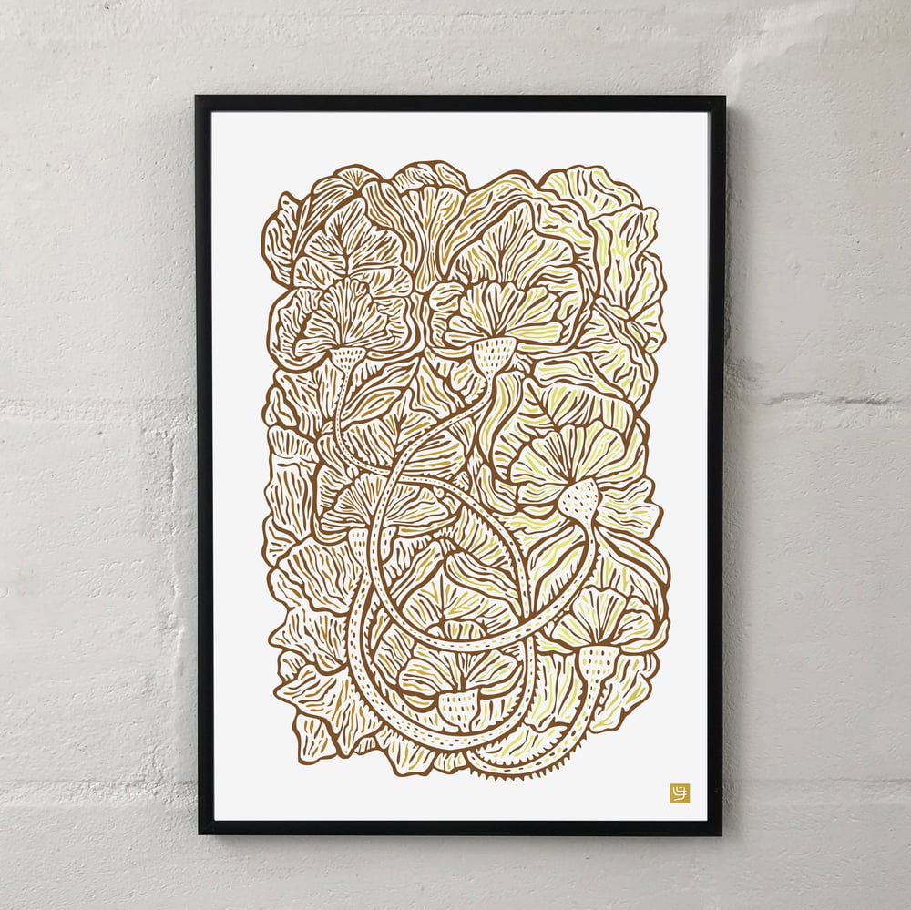 FLORAL TANGLE A3 FOILED PRINT