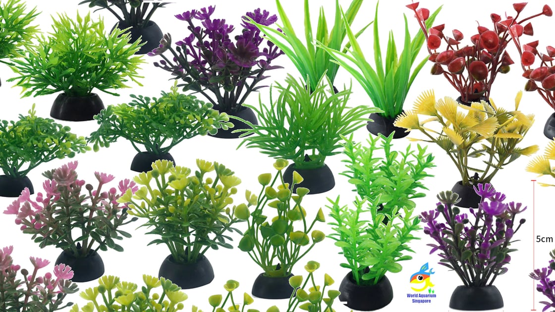 Image of 10x 5cm Mini Cute Plants for Betta Aquarium - Plastic